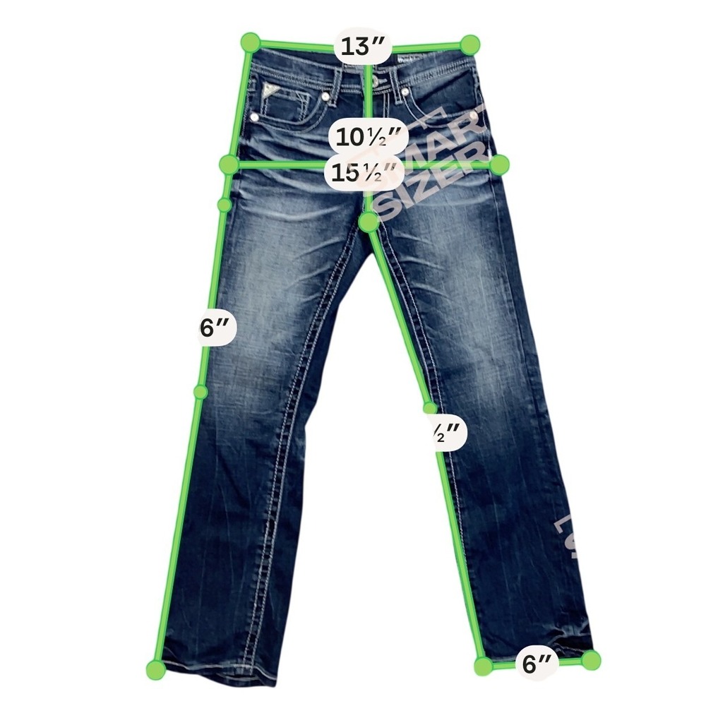 Salvage Supply Co Jeans Boys 14 Dark Wash Excellent Embroidered Thick Stitch - Picture 14 of 15